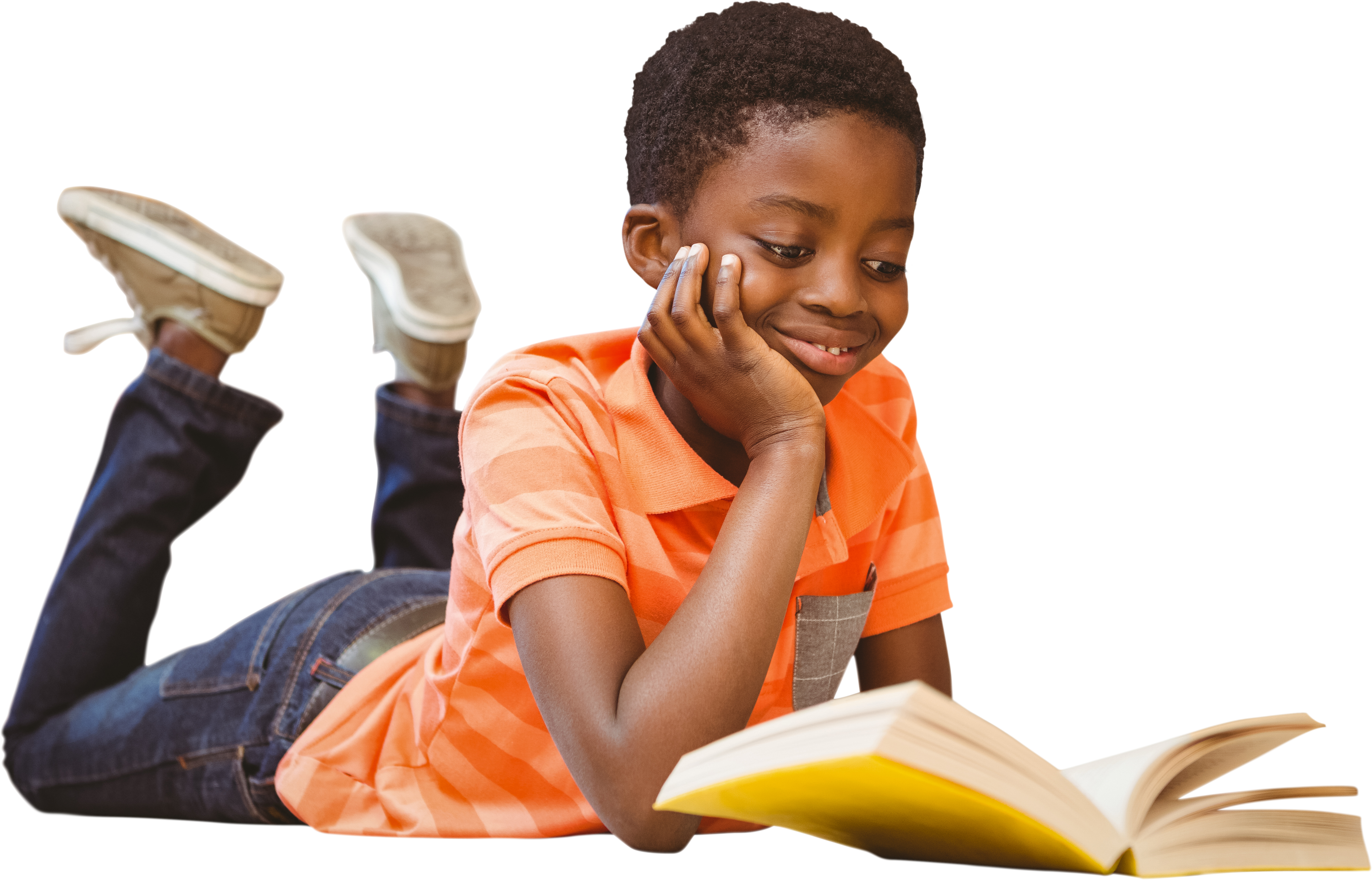 Smiling children playing in a bright classroom