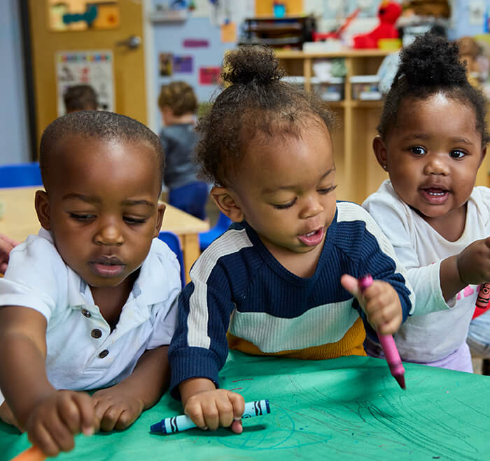 children learning and playing
